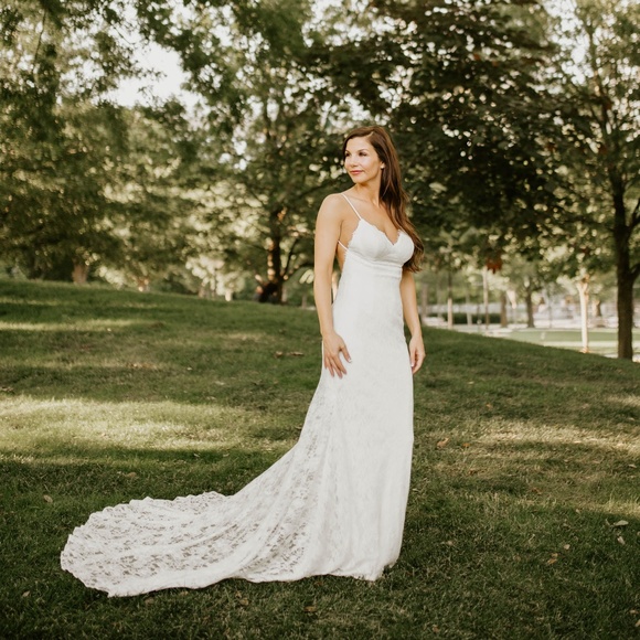 Galina Wedding Dress with Low Back WG3827 - Picture 2 of 8